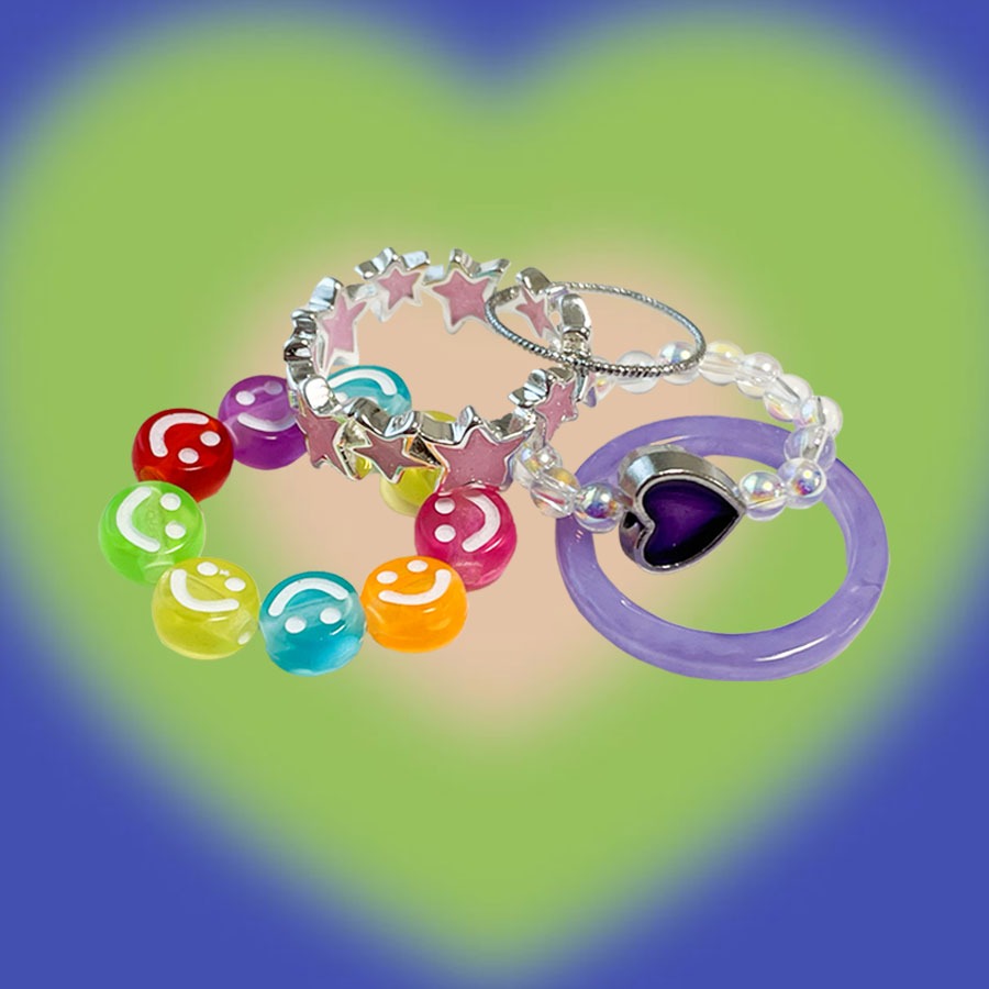 Purple love ring set